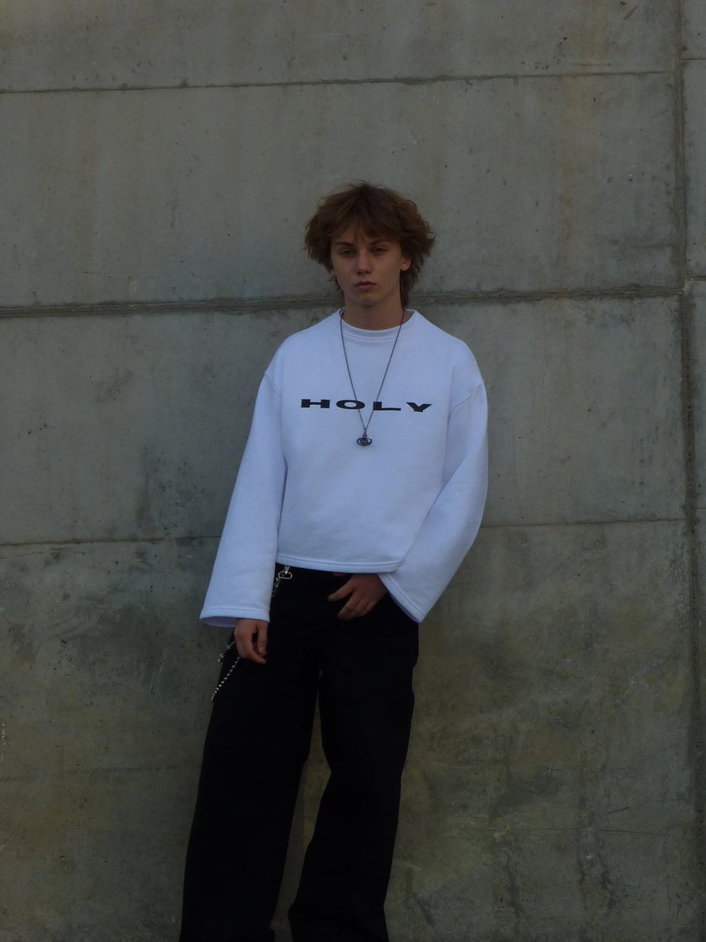 CREWNECK HOLY - WHITE